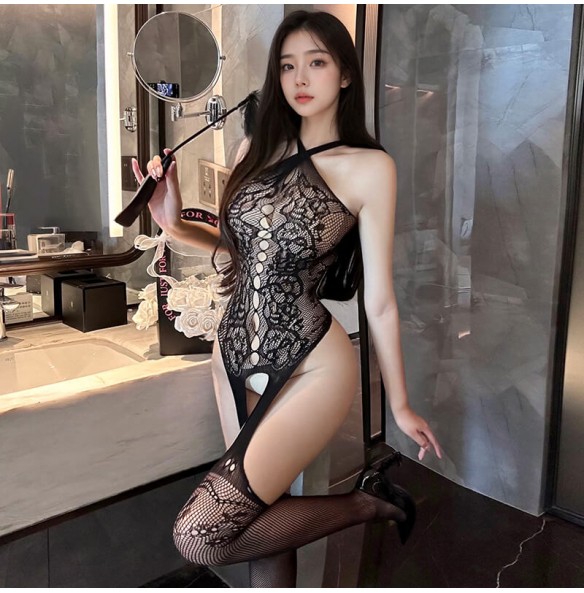 FEE ET MOI - Sexy Western-Style Hollow Jacquard Bodystocking (Black) FEE ET MOI - Sexy Western-Style Hollow Jacquard Bodystocking (Black)